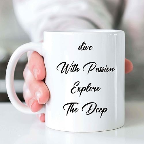 Miniatura 6 de Ideal Scuba Gear Present for Recreational Divers - Masks and Gear for a Deep Dive Print on 11 Oz White Ceramic Coffee Mug