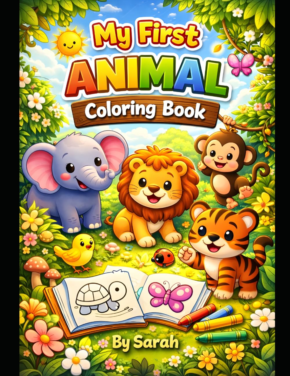 My First Animal Coloring Book: Fun & Easy Animals for Kids | Cute Cartoon Coloring Pages for Toddlers & Preschoolers: A Beginner-Friendly Coloring ... to Boost Creativity, Focus & Early Learning