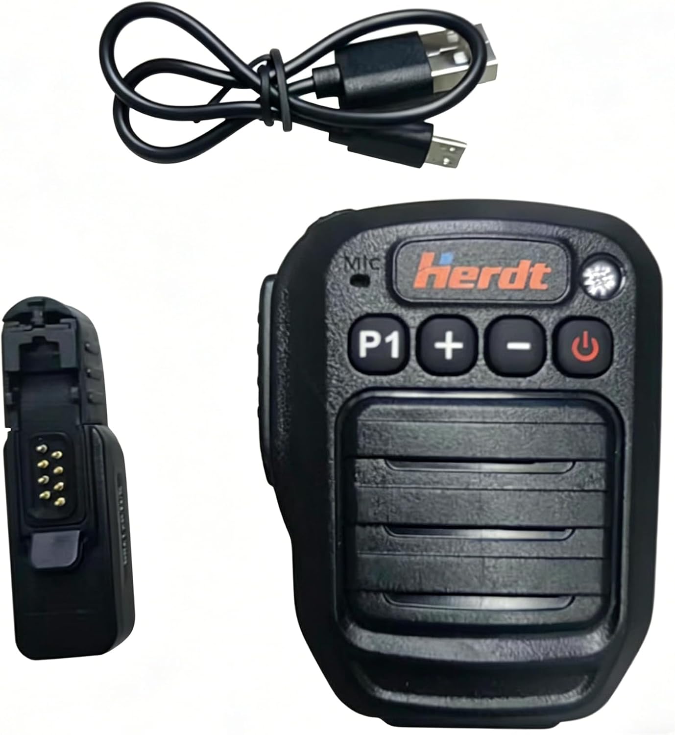 Bluetooth Hand Microphone for Walkie Talkie, Wireless PTT Speaker Mic for P6600 Series Two-Way Radios, Compatible with P6600 P6600i P6620i E8600i E8608i MTP3100