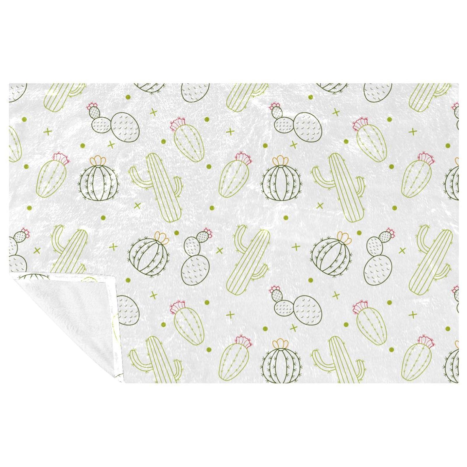 Couverture douce cactus pour des moments chaleureux sur le canapé