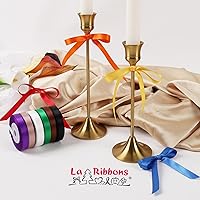 Vista 5 de LaRibbons Cinta de Satén de 3/8 Pulgadas 100 Yardas para Manualidades, 10 Yardas/Rollo 10 Rollos Paquete de Cinta de Satén Arcoíris de Doble Cara