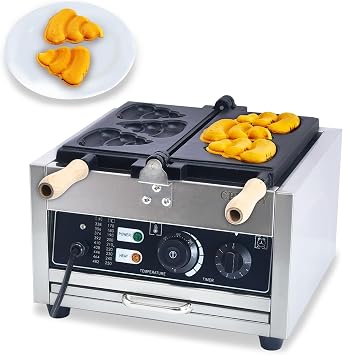 Poop Emoji Waffle Maker, Waffle Maker With Shapes/Snack Machines There are 3 Molds,Stainless Steel Baker w/Non-Stick Teflon Coating,50-300C/122-572F Adjustable