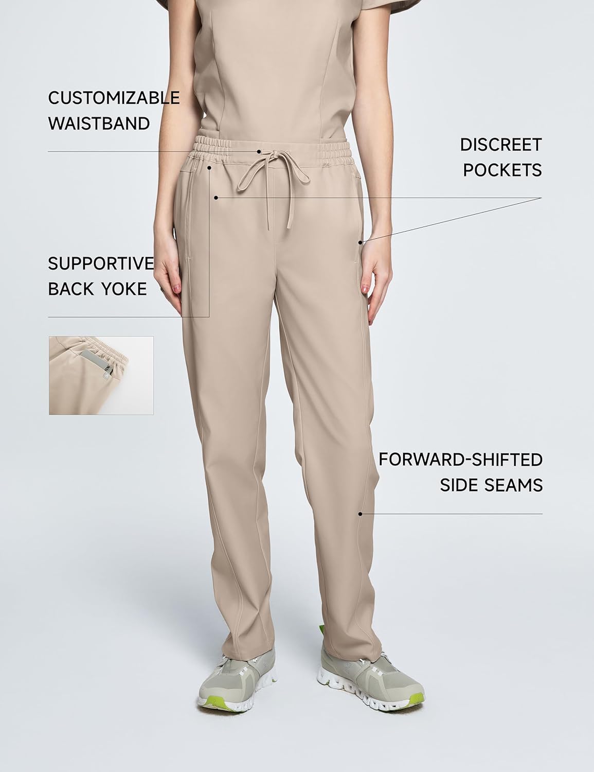 Acadia Cambria Straight-Leg Scrub Pants for Women: Butter-Soft Fabric, 4 Discreet Pockets, Easy Care Women Scrub Pants - Image 4