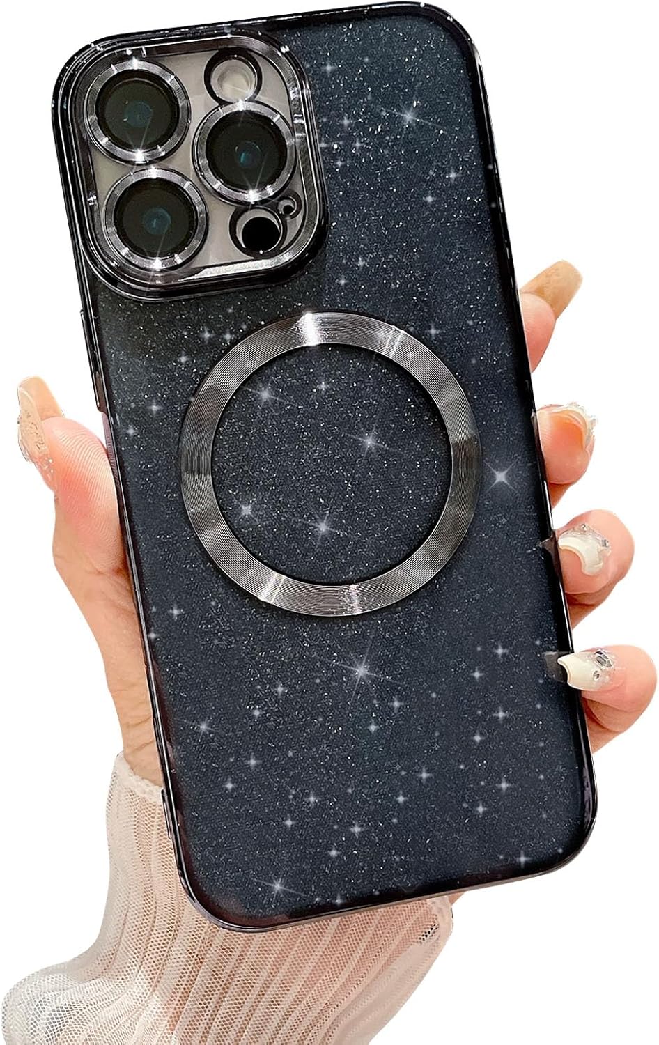 MGQILING Compatible with iPhone 16 Pro Max Glitter