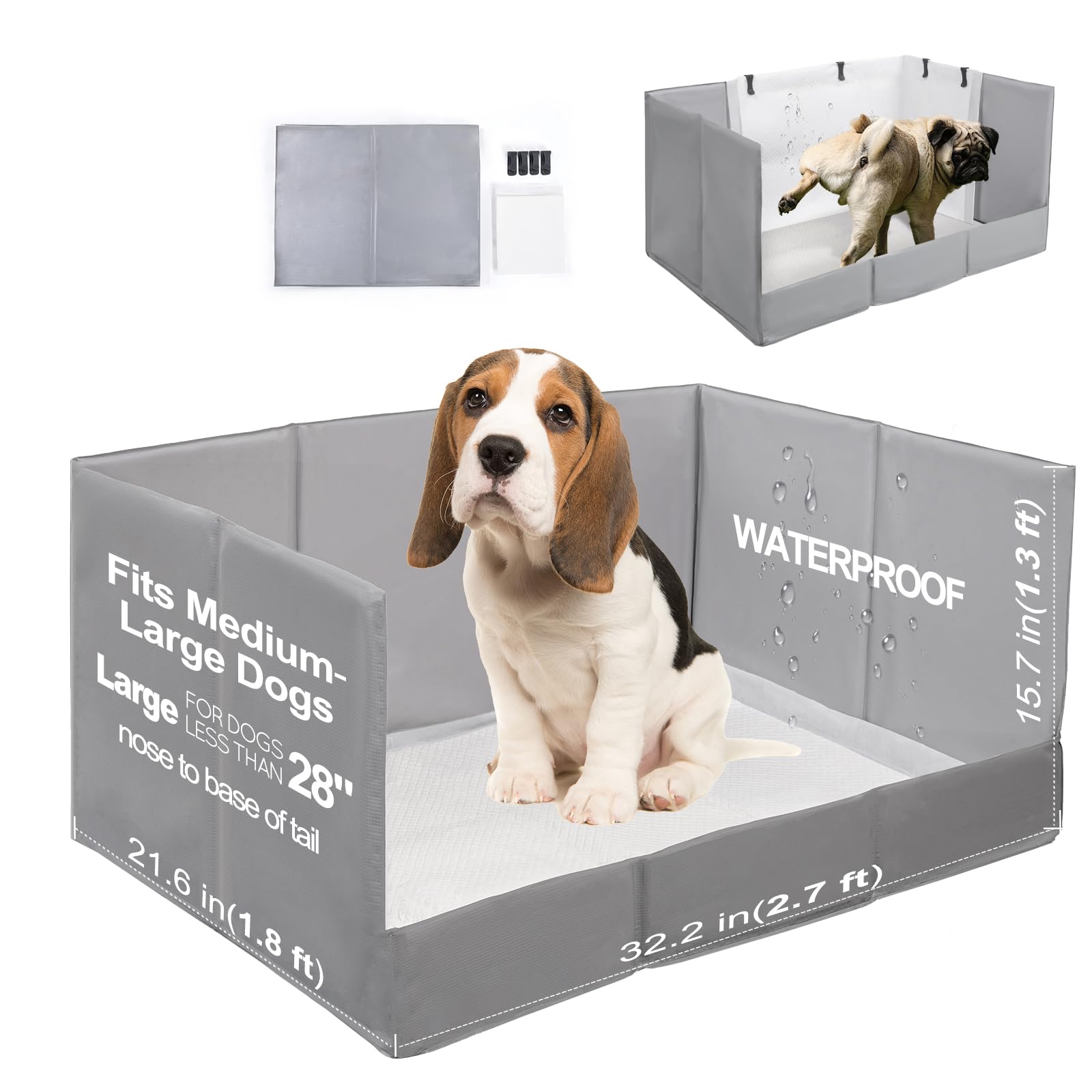 Photo 1 of HQ4US 4LEGS Dog Litter Box Indoor High Walls