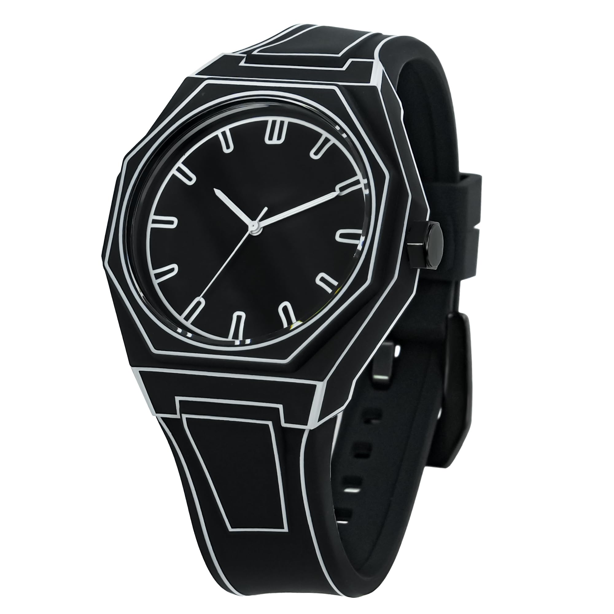 BARAMON Watches for Men Fashion Sketch Anime Series Quartz Analog Watch Stylish Creative Minimalist Casual Men's Wristwatch Waterproof Sport Silicone Band