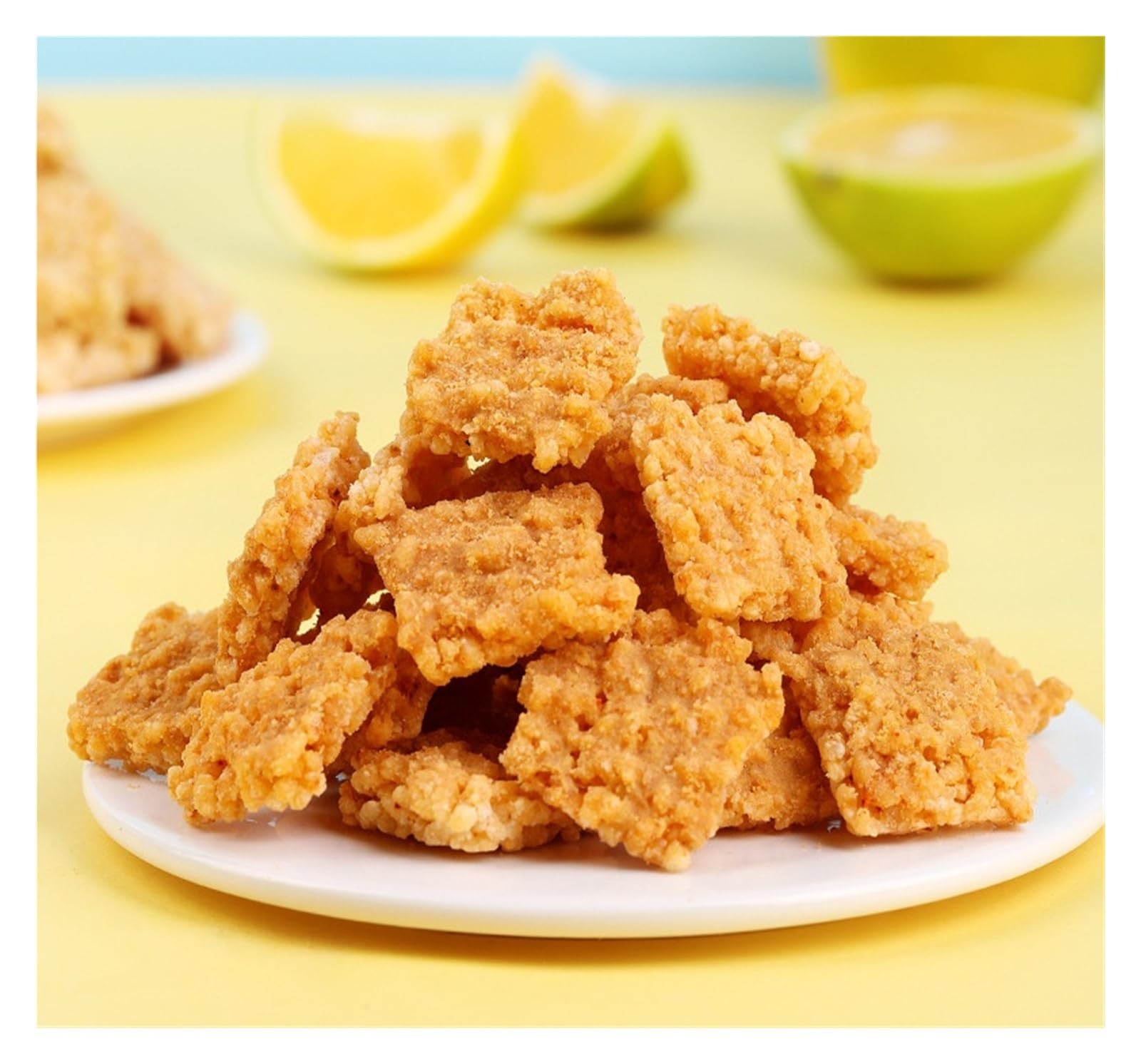 Galletas de arroz glutinoso con yema de huevo salada, 110 g, crujientes y deliciosas, elaboradas con métodos tradicionales.(2pcs)