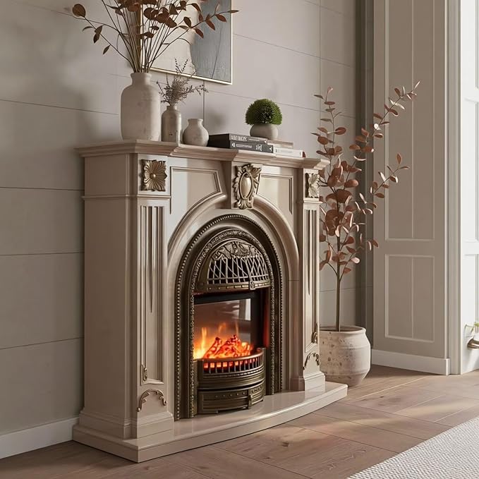 Chimenea Eléctrica Aihm-Lon 59 pulgadas con Repisa y Efecto Llama miniatura 7