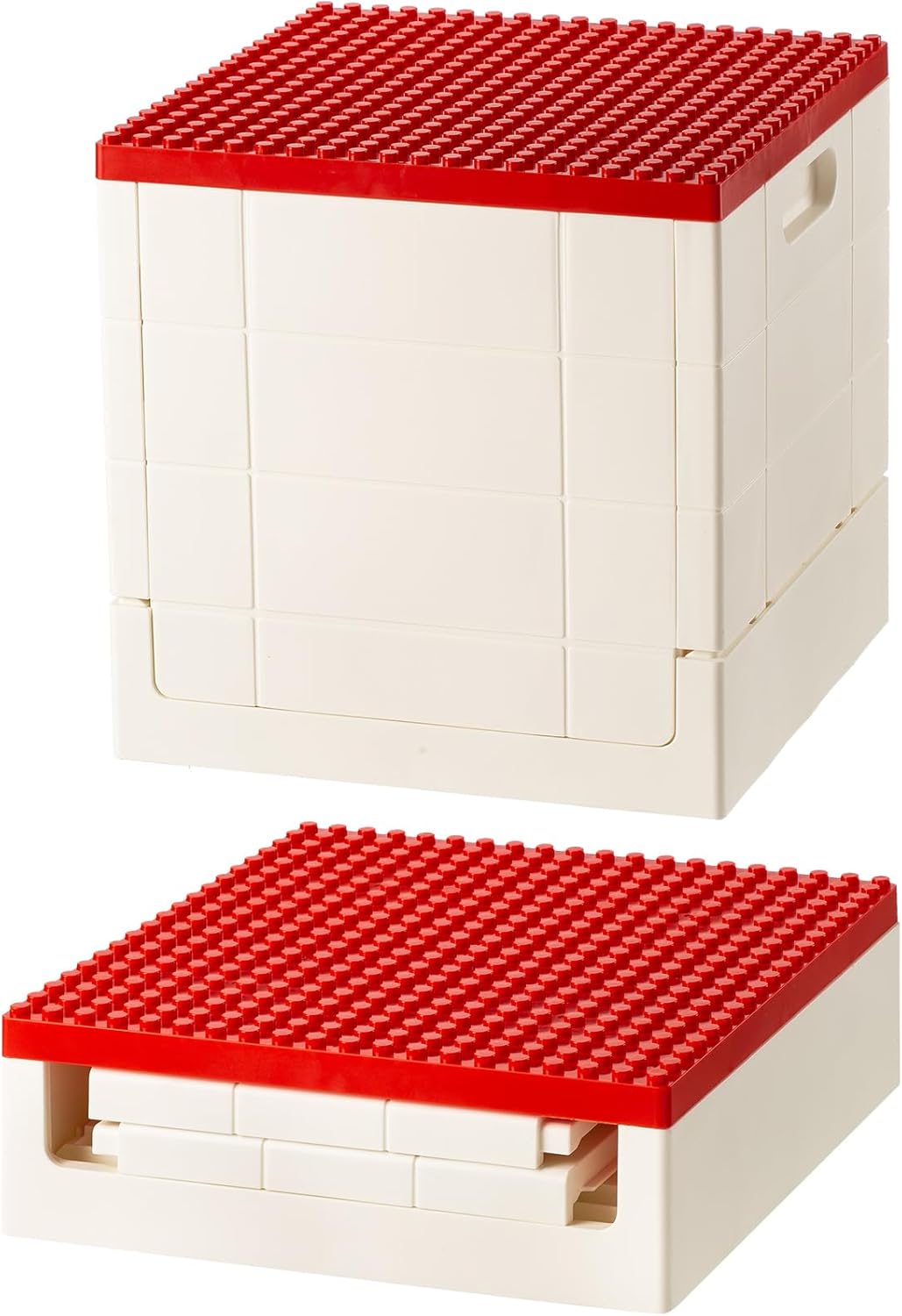 SHIMOYAMA Collapsible Storage Box with Baseplate Lid for Duplo, 25L