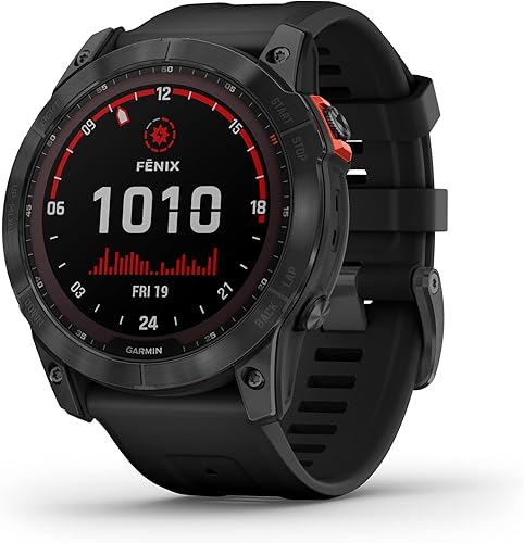 Vista 25 de Garmin Fenix 7X - Reloj inteligente de aventura solar de mayor tamaño, con capacidad de carga solar, reloj táctil para exteriores con GPS, titanio