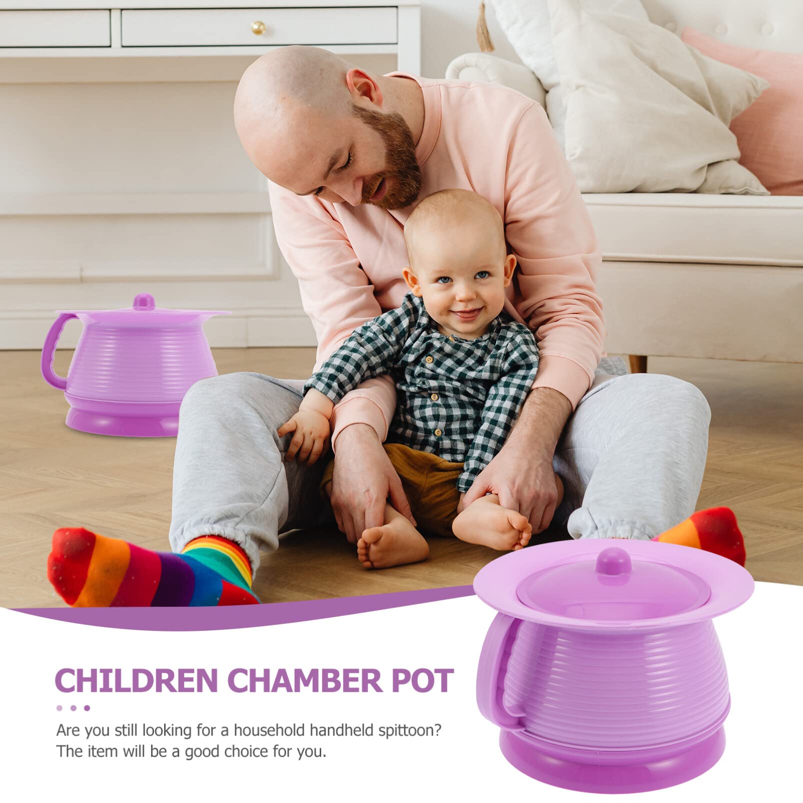Crachoir Avec Couvercle Pour Toilettes - Seau à Urine Voyage, Femme, Hauteur 29 Cm, Neuf
