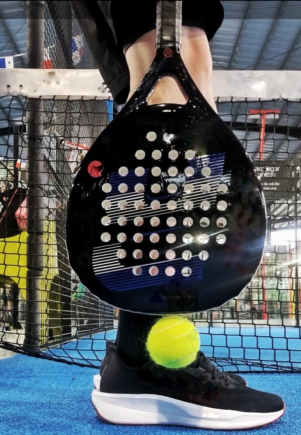 Bande Ramasse-Balles de Padel et Protecteur de Raquette de Padel, Accessoire pour Raquette de Padel, Facile à Installer et à Ramasser Les Balles sans se Pencher, Attrape-Balles de Padel.