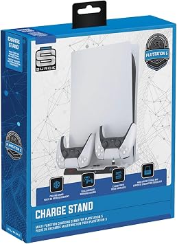 Surge Multi-Function Charging Stand for Playstation 5 PS5 Digital and Disc Version with Cooling Fans, 2 Charge Docks for DualSense Controllers, 4X USB-C adapters, 2X USB-A Ports