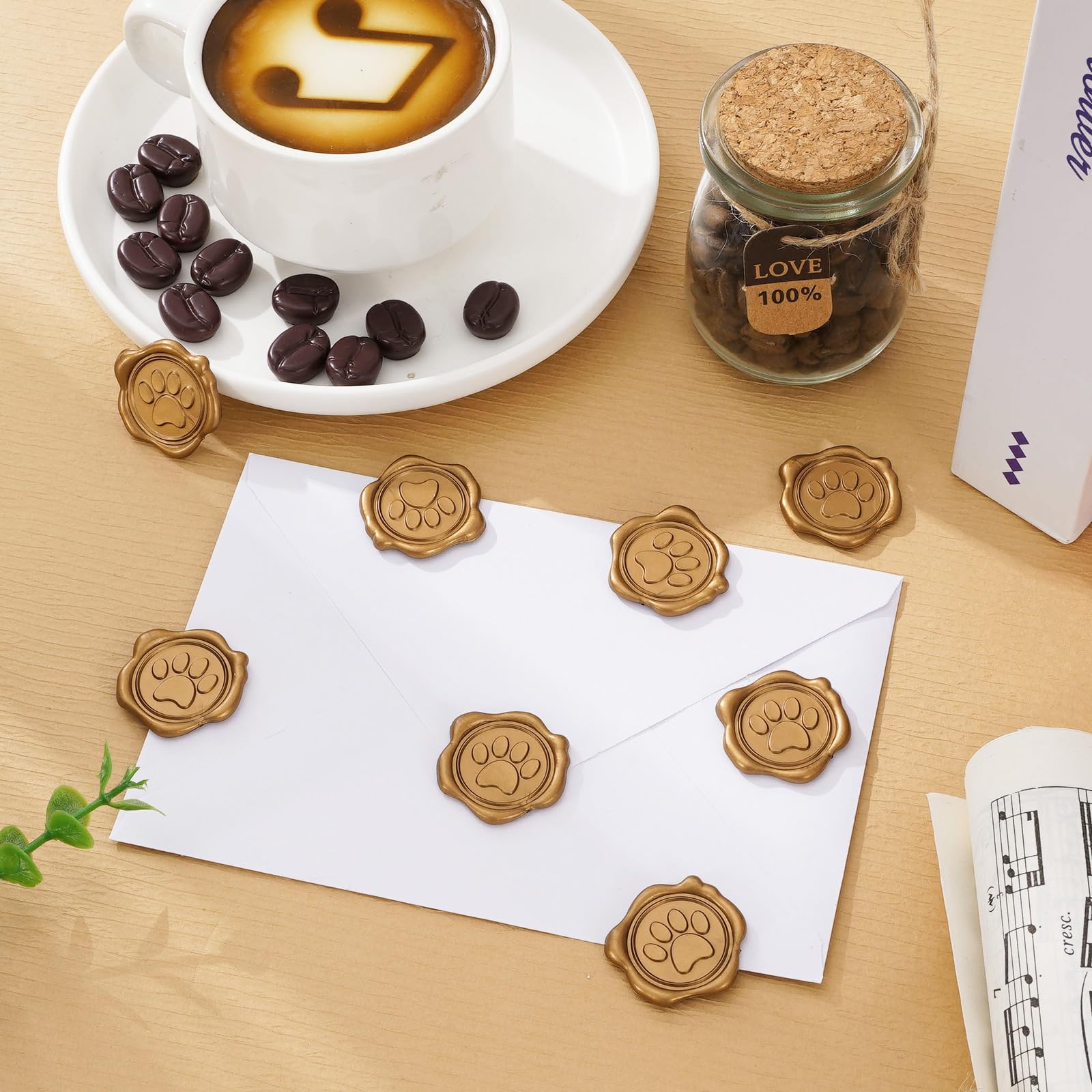 Amazon.com: Whaline 50 Pcs Dog Paw Wax Seal Stickers Pet Paw