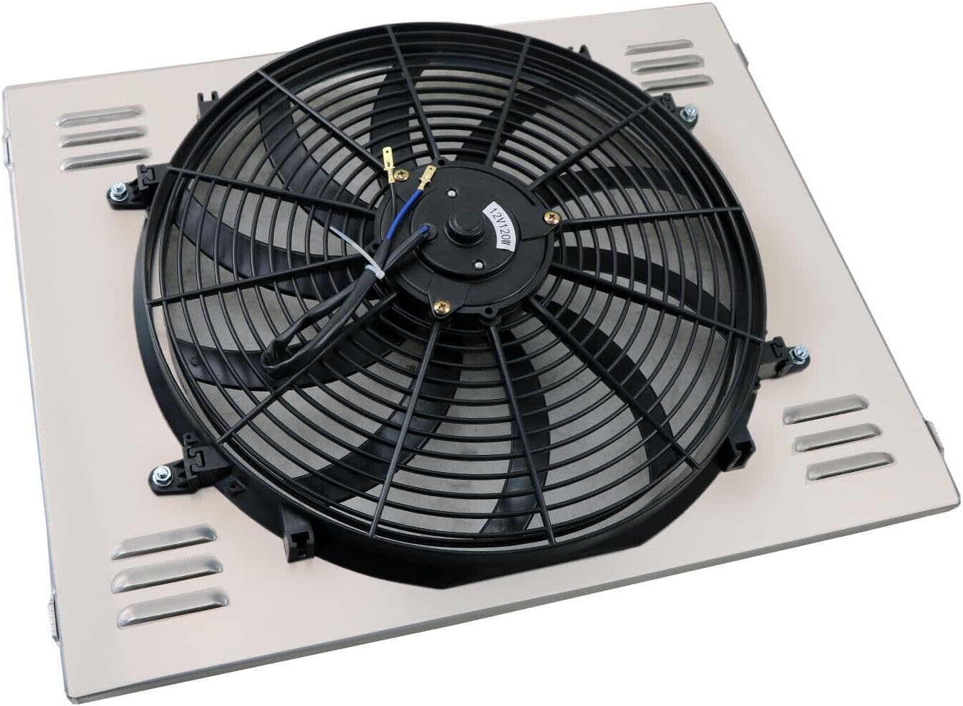 All Aluminum Radiator Shroud + Fans for 1970-1979 Dodge B100 B200 B300 Van CB300 Challenger Charger Coronet D100 D200 Pickup, Plymouth Trailduster PB100 PB200 PB300 Van