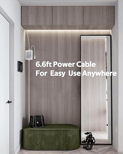 Miniatura 7 de Tira de luces LED COB impermeable de 32.8 pies para interiores 6000 K blanco frío AC 110 V120 V regulable conectable LED flexible tira de luz para