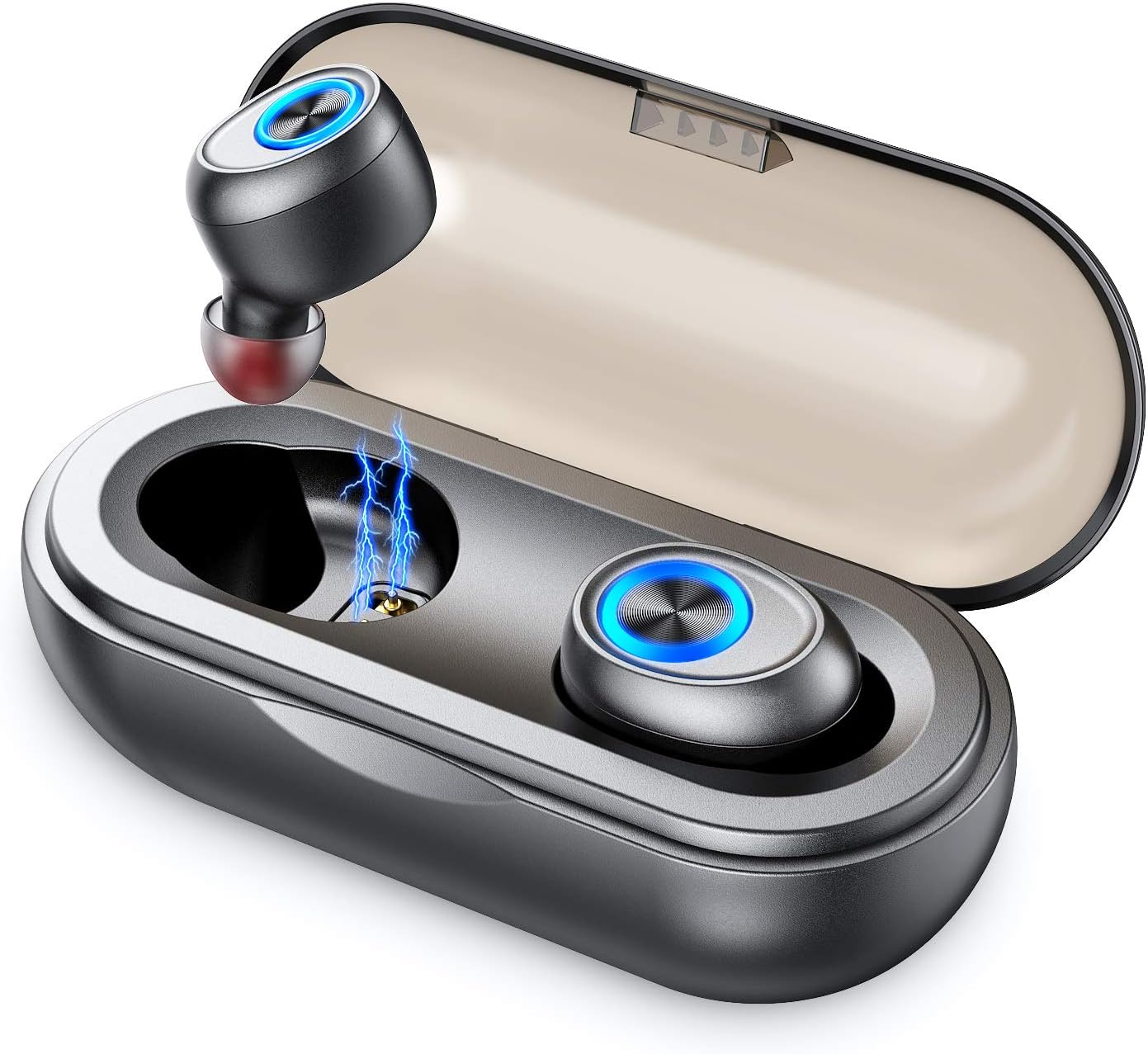 Anomoibuds Wireless Earbuds,True Wireless Earbuds,Bluetooth Headphones 5.0 with Charging Case, Built-in Mic Bluetooth Earbuds,HiFi 3D Stereo Sound Sweat-Proof Auto Pairing Sports Wireless Earphones