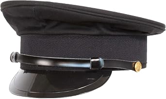 Levine Hats Mens Deluxe Chauffeur Limousine Driver Hat Fitted Quality Doorman Cap