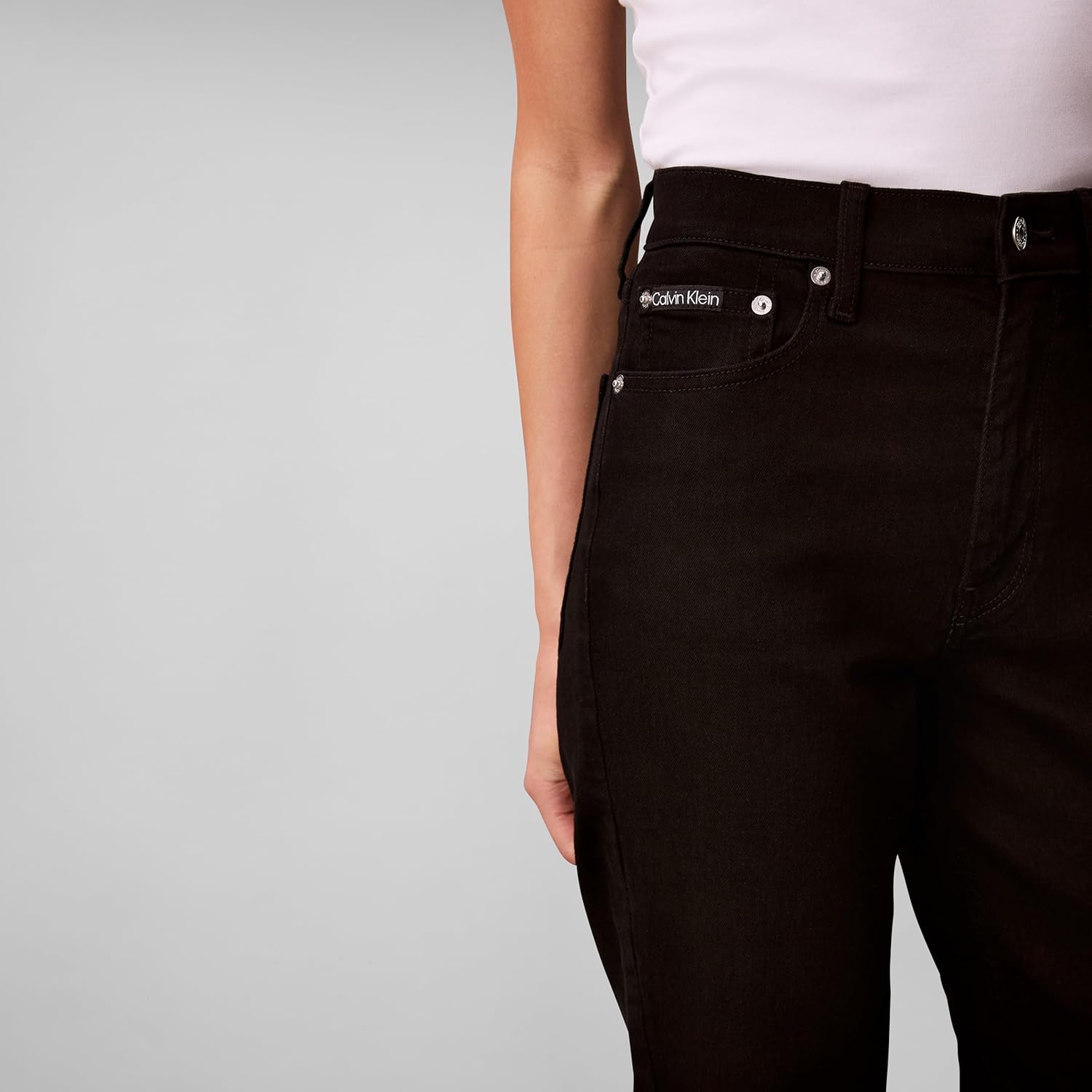 Calvin Klein Womens High Rise Ankle Bootcut Jeans