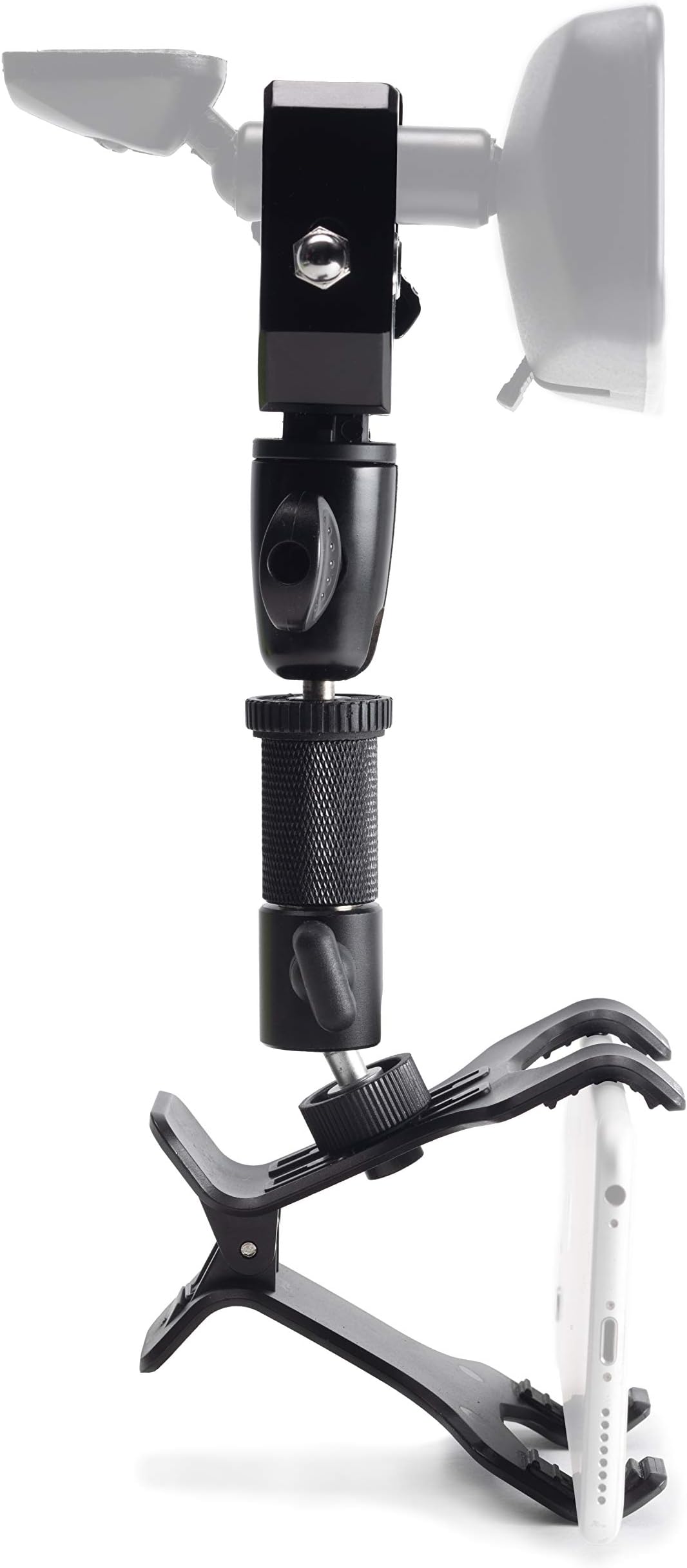 !- Universal Cell Phone Holder for mounting on Rearview Mirror Compatible with Mobile iOS Devices, Android Smartphone GPS and More. (Black - Version 2)