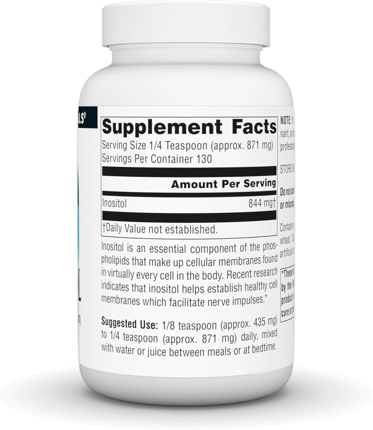 Source Naturals Pure Inositol, Dietary Supplement* - 4 oz Powder - Image 2