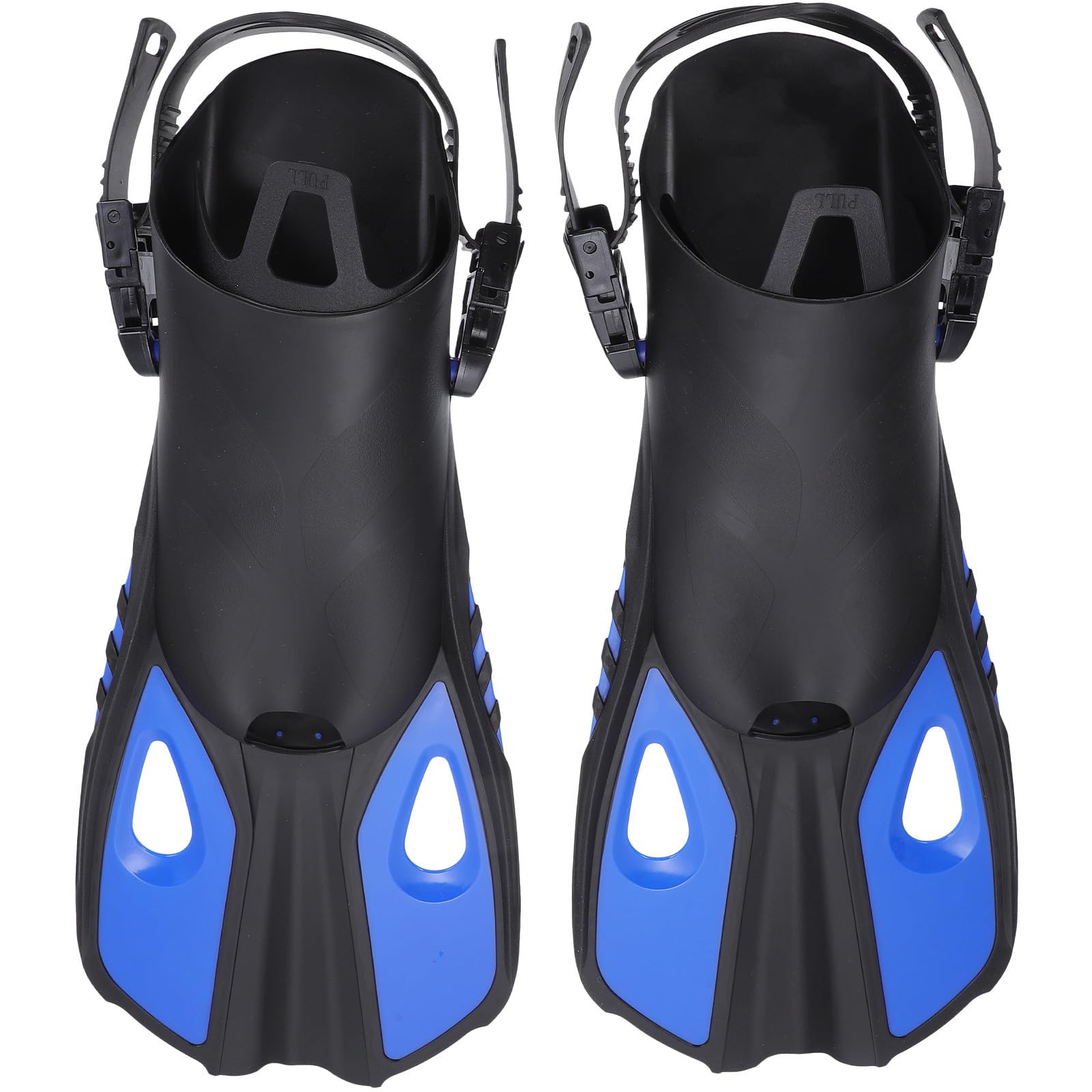Aletas de buceo para mujer de goma en azul con escarpines ajustables 8