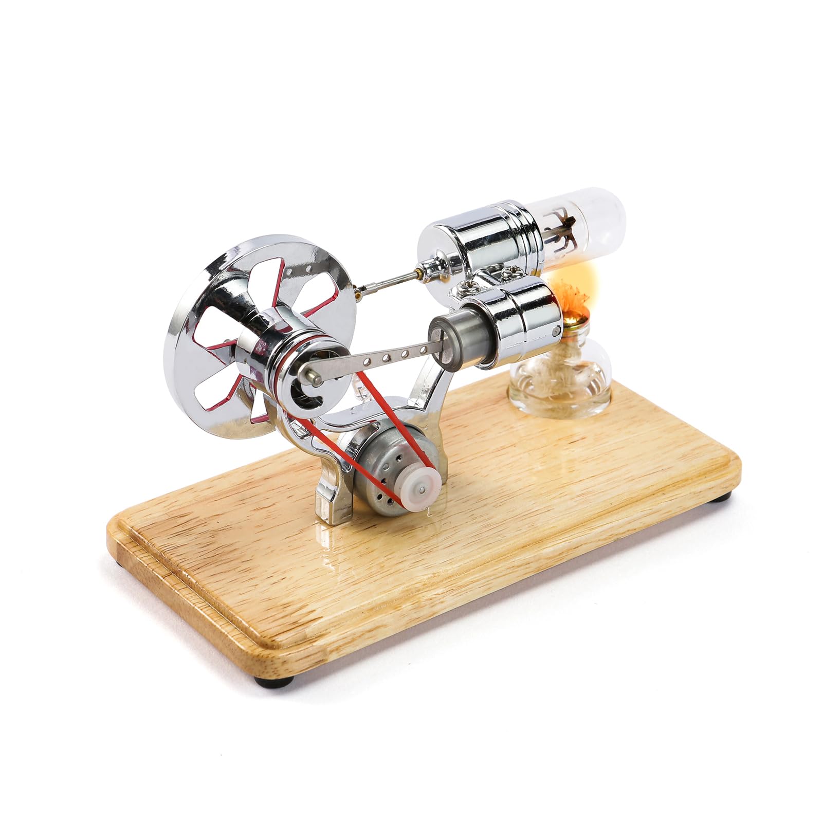 Moteur Stirling Walmeck objet scientifique décoratif avec LED multicolore