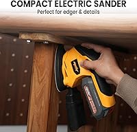 Vista 7 de Lijadora de detalles inalámbrica compatible con batería Dewalt de 20 V MAX (solo herramienta), lijadora eléctrica compacta de mouse de 12000 rpm