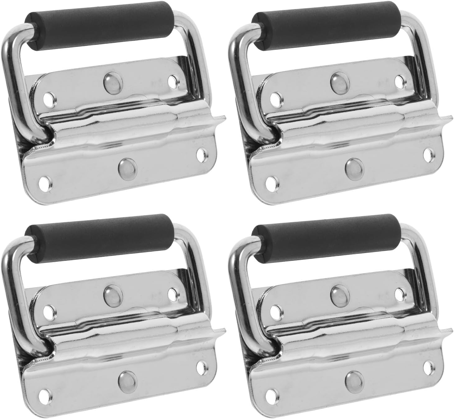 Heavy Duty Iron Case Handles 4pcs 104mm Cabinet Pull Handles Surface Mounted for Storage and Tool Boxes