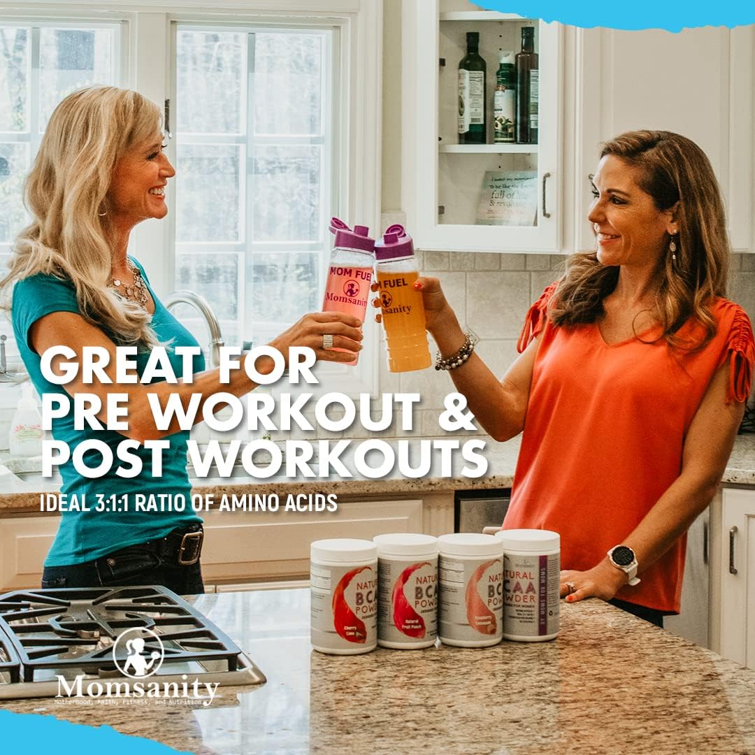 BCAA Powder Preworkout for Women - BCAA Amino Sweetened Naturally with Stevia, Erythritol, & Monk Fruit - 40 Servings (Fruit Punch)