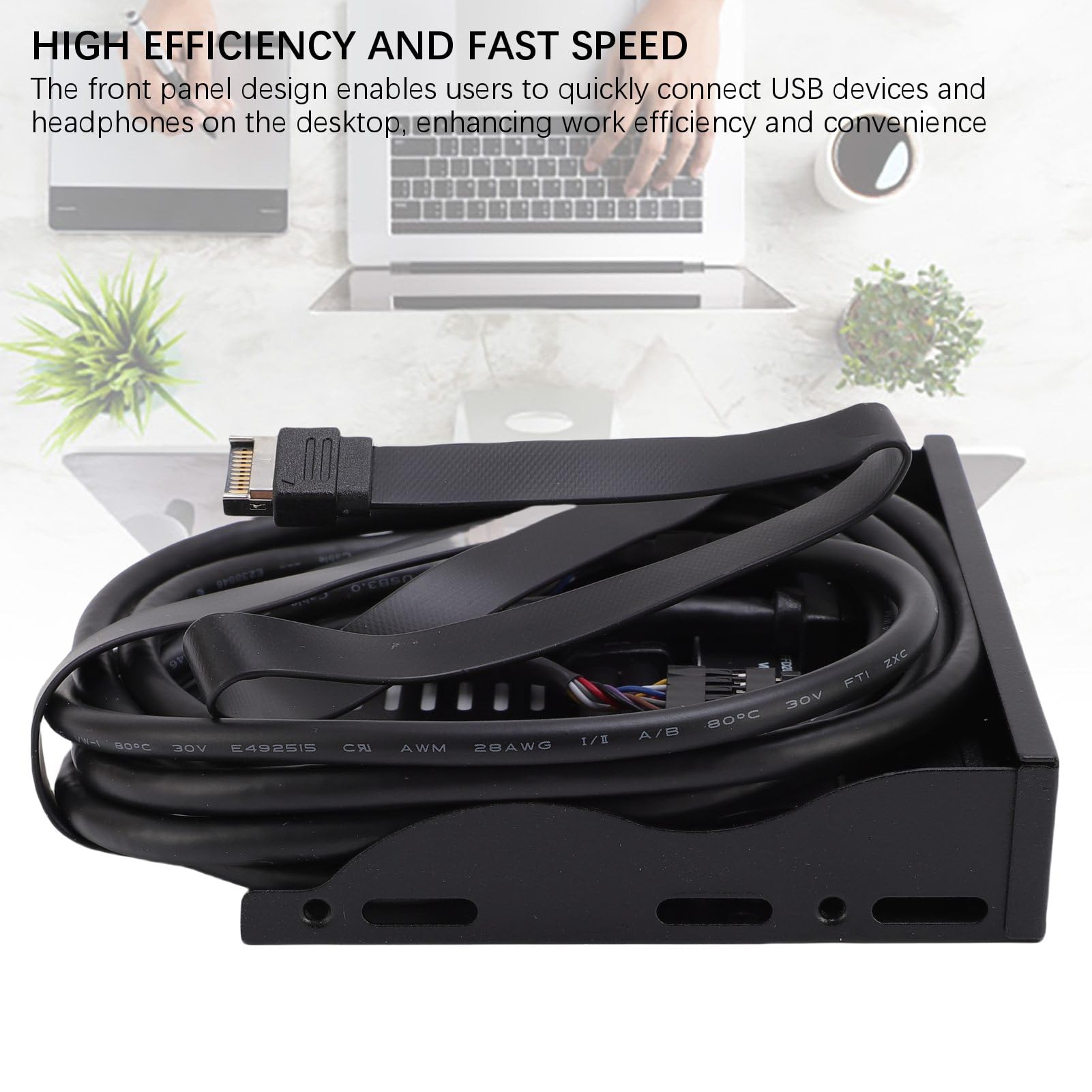 Pongnas Hub Frontale USB per PC, 3.5 Pollici, 19 Pin a USB 3.2 Gen 2 per
