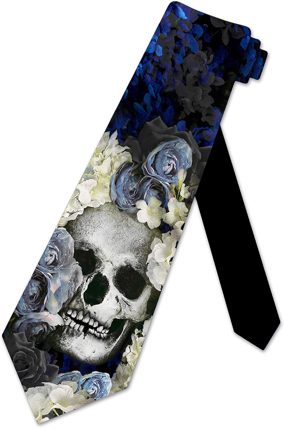 Three Rooker Skull Ties Mens Halloween Necktie Floral Tie