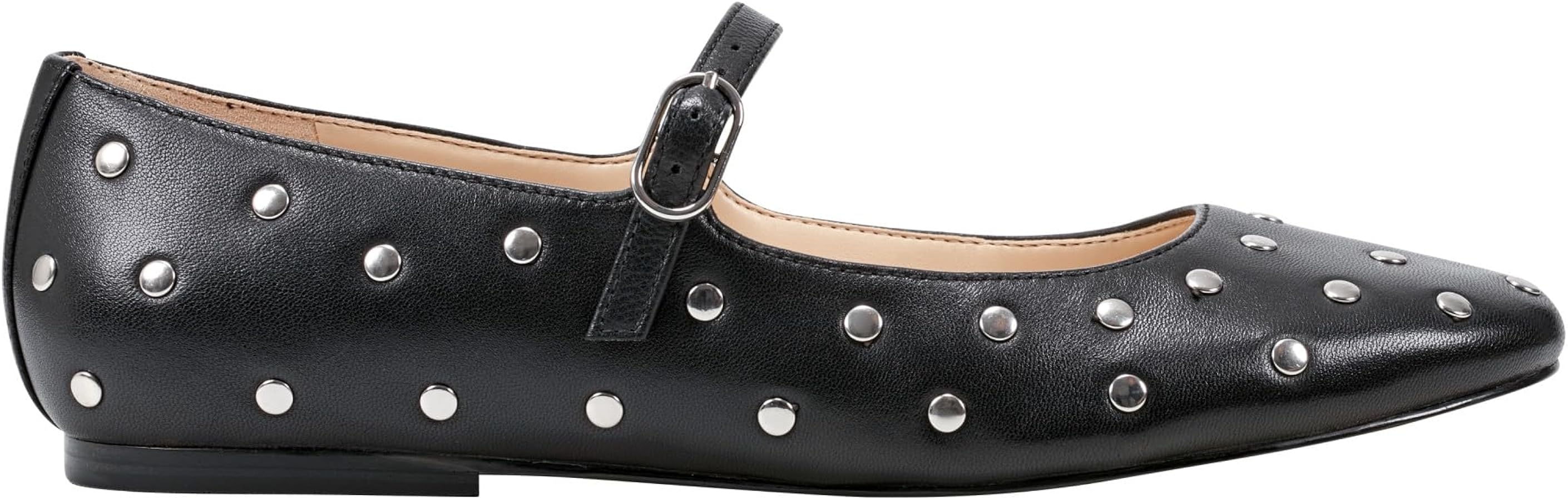 Amazon.com | Marc Fisher LTD Women's Elizza Flat, Black Leather