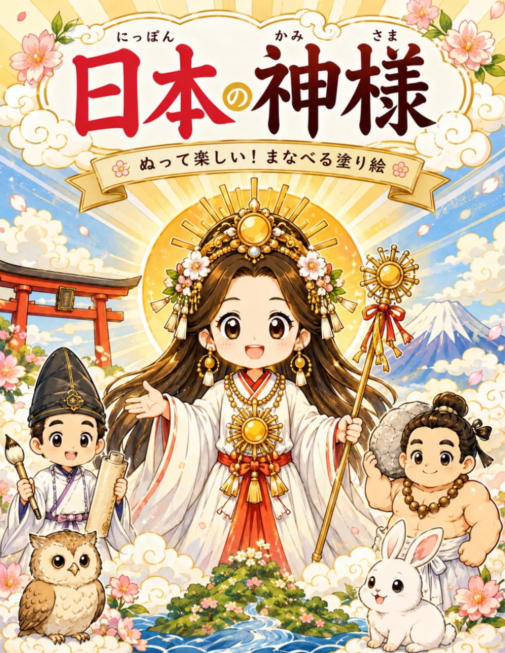 やさしい日本の神様 ぬりえ: ぬって楽しい！まなべる神話の世界