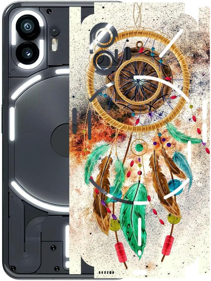 AtOdds - Full Body Back Screen Guard Protector Film - Lamination Wrap Skin Sticker for Nothing Phone 2 (5G) | Scratchproof Matte Finish (Design - Dream Catcher)