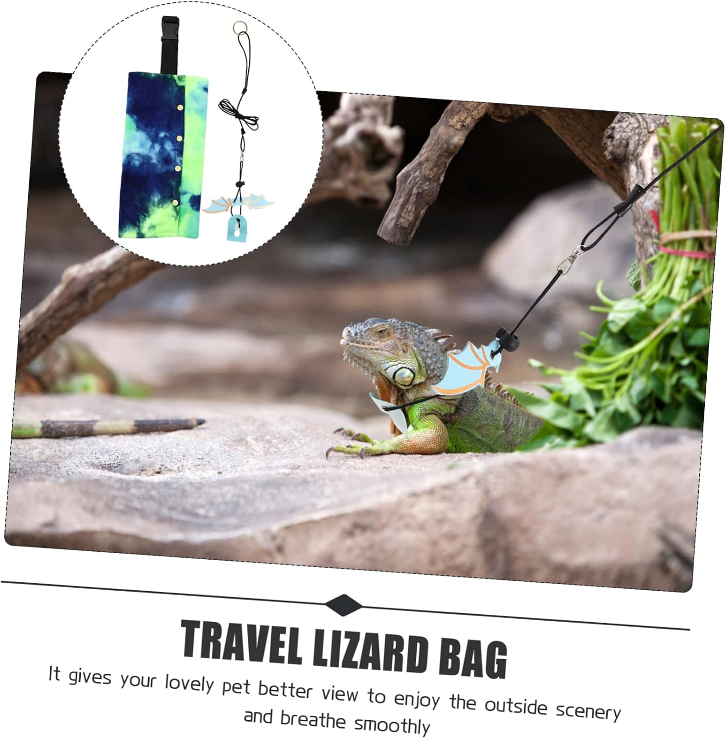 YARNOW Outdoor Reptile Carrier Bag Set Lizard Sling Portable Bearded Dragon Sling Carrier Comfortable Shoulder Strap Safe Pet Travel Bag