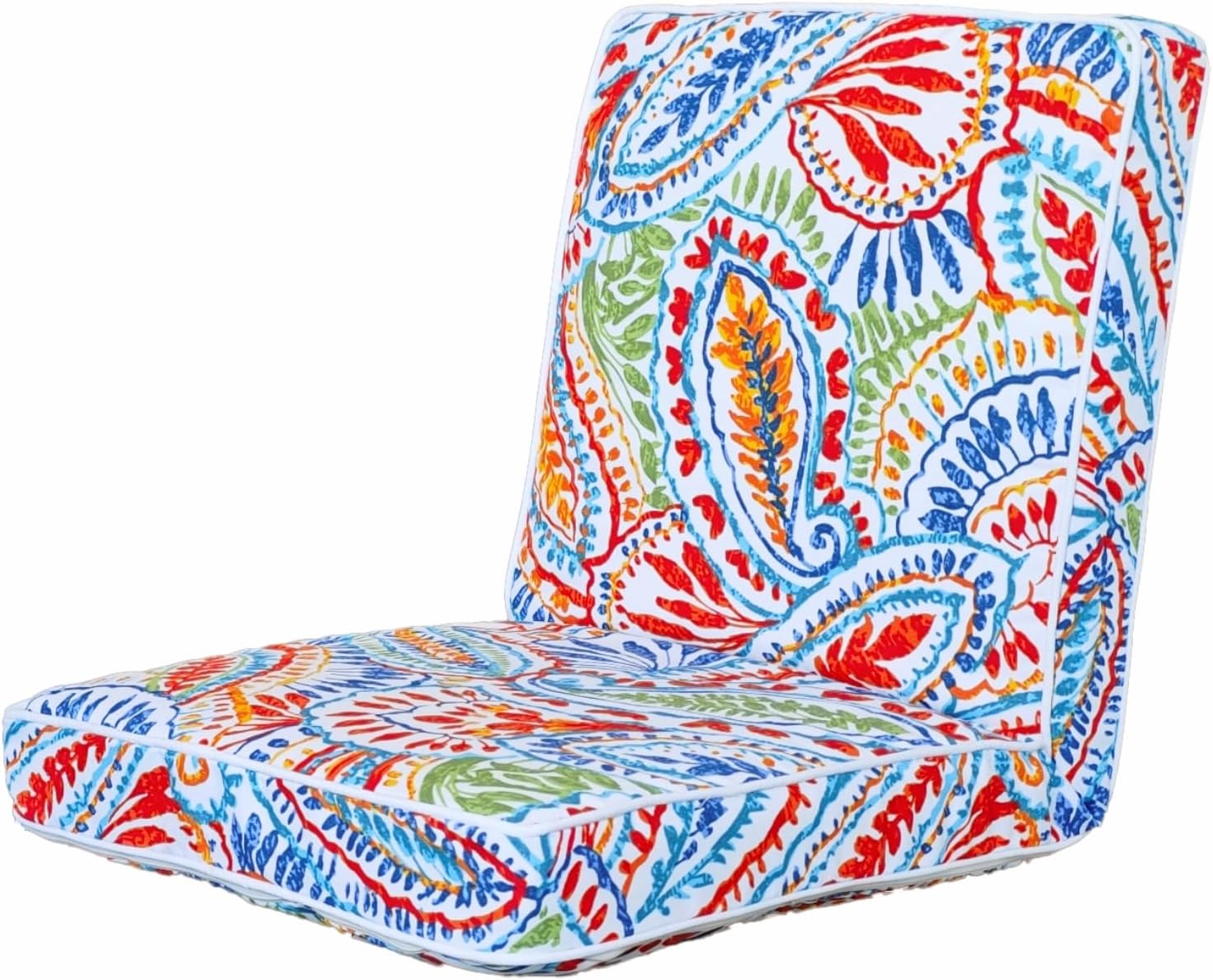 Floor Chair with Back Support Adjustable Position Floor Gaming Chair , Couch Recliner, Floor Couch, Removable Meditation Chair Cushion Indoor or Outdoor Seasonal All Weather Replacement (Color) Paisley Patten