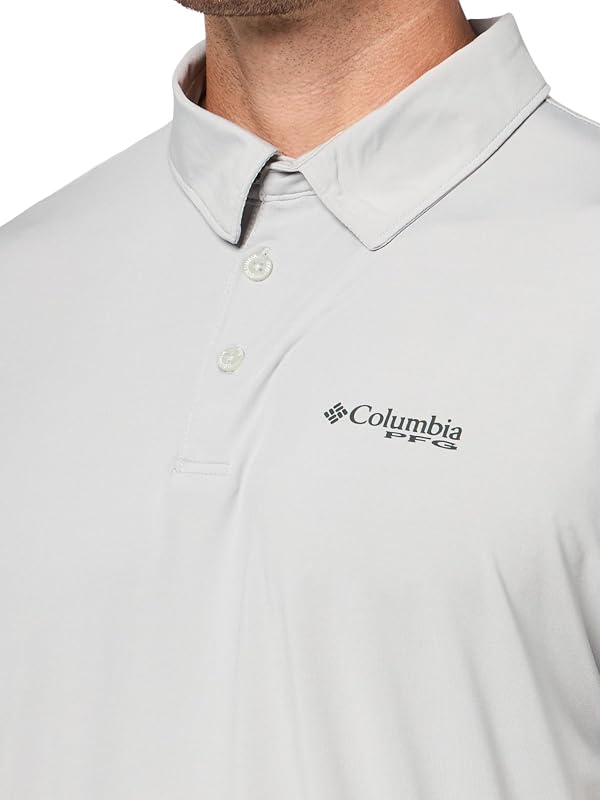 Columbia Men's Slack Tide II Stretch Polo, Cool Grey, Large by Columbia - Image 3