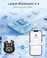 Vista 4 de Wireless Earbuds, Bluetooth 5.4 Headphones with 50H Playback, Deep Bass Stereo Ear Buds Clear Calls with LED Power Display, IPX7 Waterproof, in-Ear