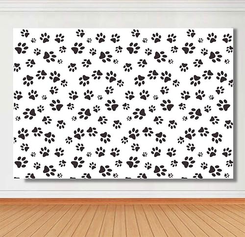 Miniatura 2 de Dibujos animados con temática de pata de cachorro, fondo de fotografía para niños, niños, fiesta de cumpleaños, fondo de foto, baby shower,