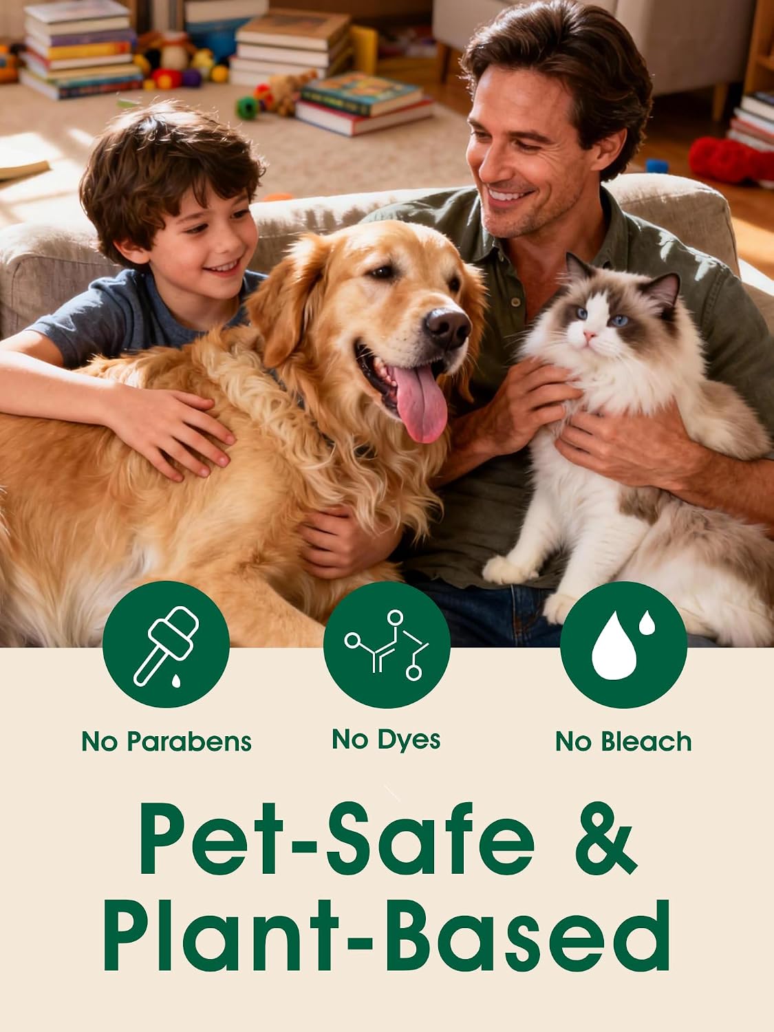 4-in-1 Pet Hair Repellent Spray, Safe for Pets, 6.76 fl oz | Anti-Static, Wrinkle Release & Odor Neutralizer, Plant Based Enzymes, Refresh Pine Nut Scent, Travel 2-Pack
