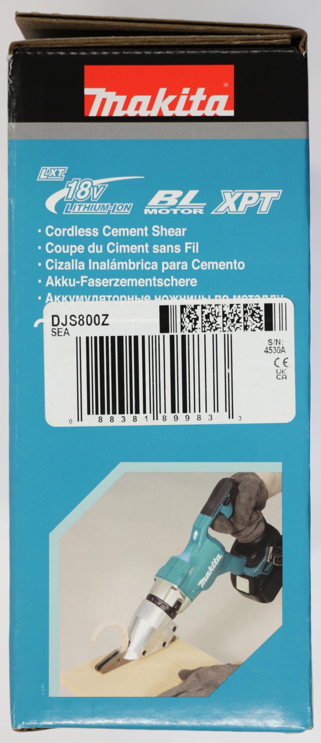 Makita DJS800Z Akku-Faserzementschere 18V (ohne Akku, ohne Ladegerät)