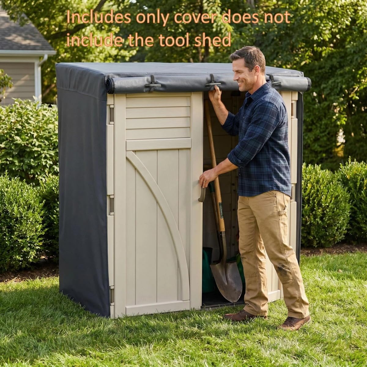 Outdoor Storage Shed Cover 54"x34"x72" (Cover Only Excludes the Tool shed) image 5