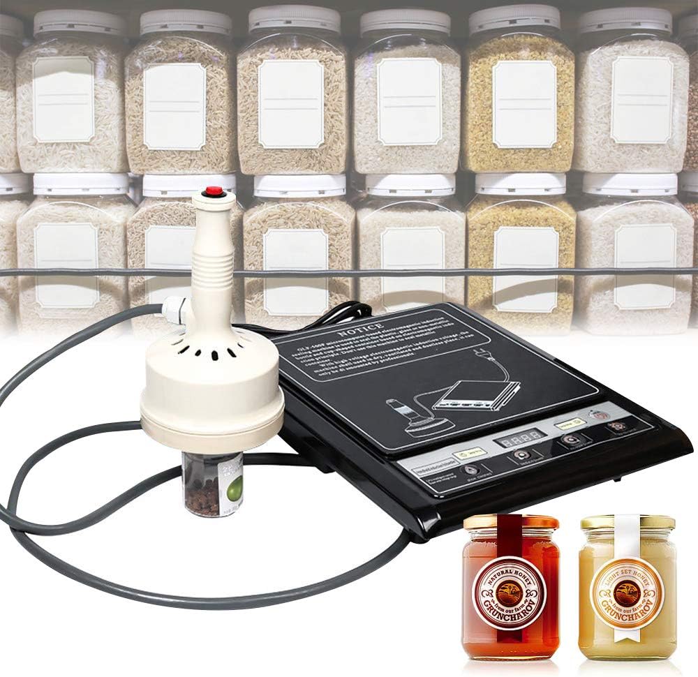 HUKOER Portable Induction Heat Sealer 20-100 mm Automatic Bottle Cap Sealing Machine with Counting Function for Aluminum Foil Sealing, Round Bottle Capping