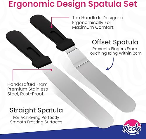 Miniatura 3 de Riccle Juego de bolsas y puntas para tuberías, juego de 100 bolsas de glaseado gruesas de 12 pulgadas, 100 bolsas de glaseado para glasear con 6