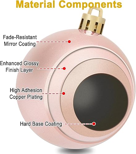 Vista 18 de AMS - Adornos chapados, bolas de Navidad, para decoración de fiestas de vacaciones, colección de árbol para boda, Acción de Gracias, fiesta