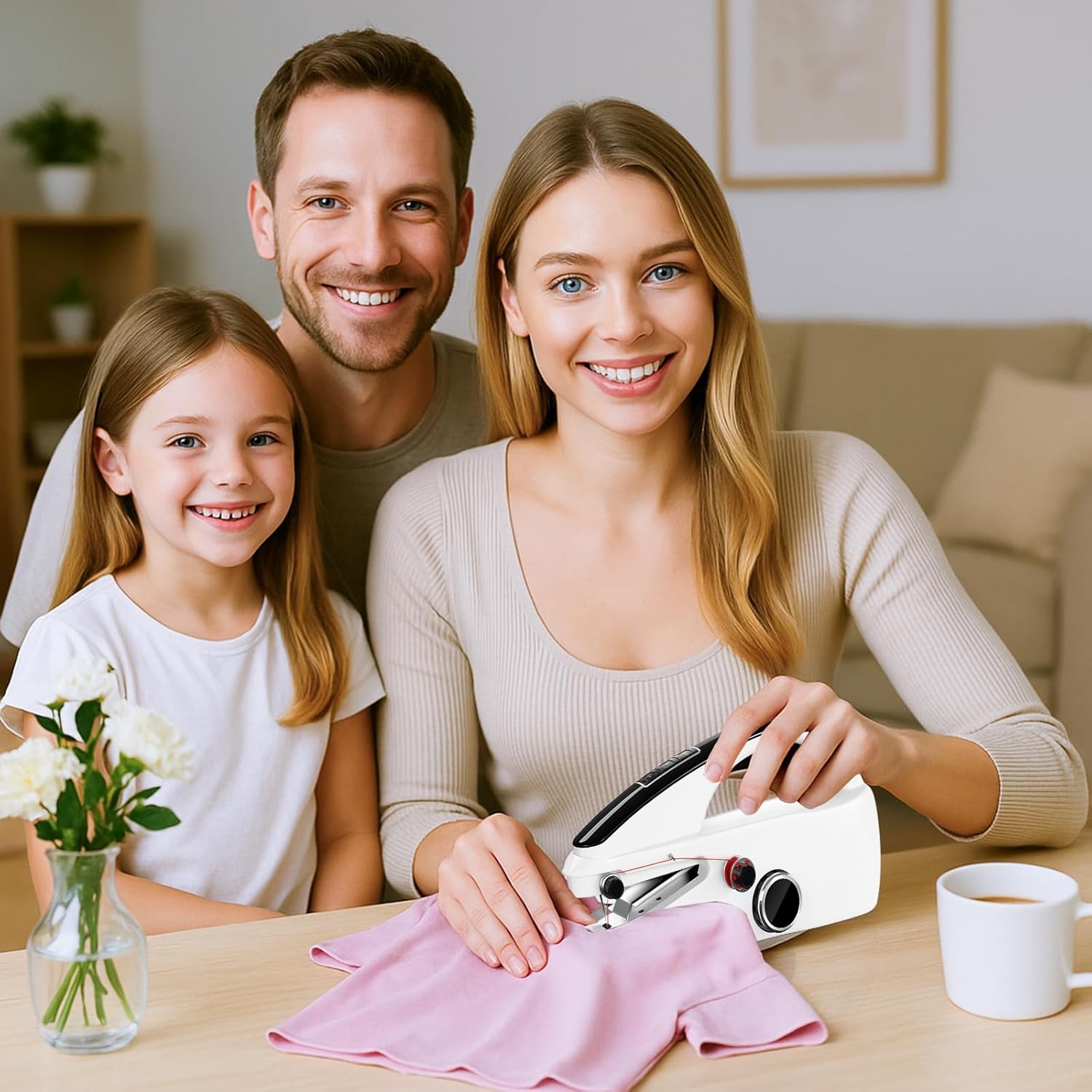 Handheld Sewing Machine: Sewing Machine for Beginners with Two Power Supply Modes,Easy to Use,Quick Stitching,Mini Portable Hand Stitching Machine with Sewing Kits for DIY,Home Travel (White) - Image 9