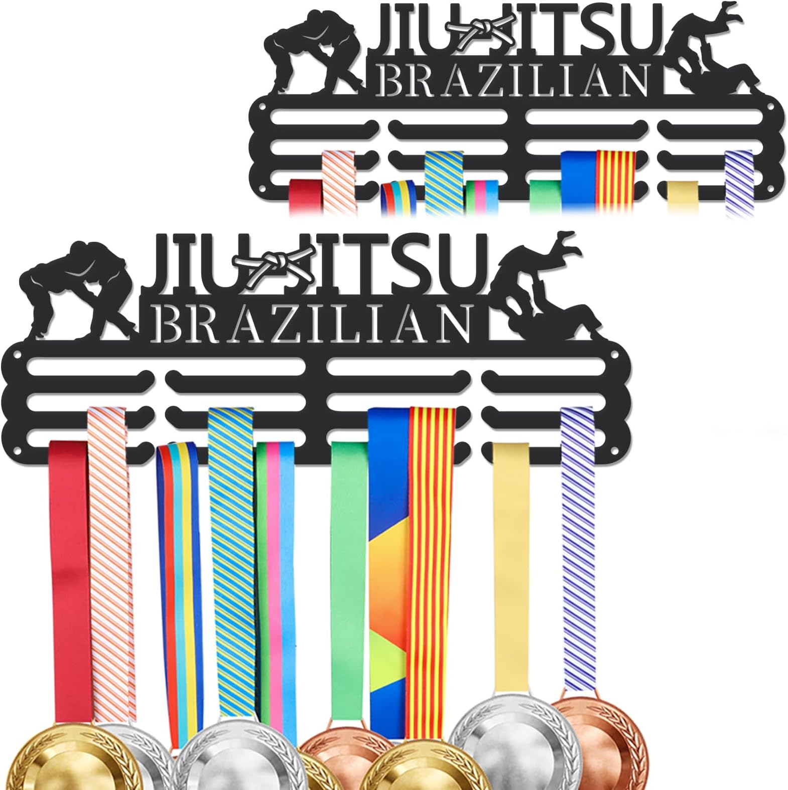 SUPERDANT Brazilian Jiu Jitsu Medal Holder Medals Display Wall Hanger Sports Award Rack for Athletes Gifts