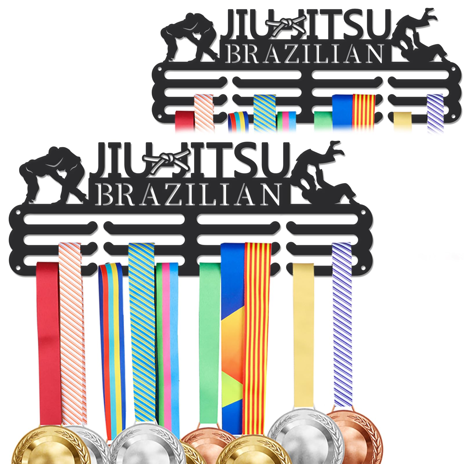 SUPERDANT Brazilian Jiu Jitsu Medal Holder Medals Display Wall Hanger Sports Award Rack for Athletes Gifts