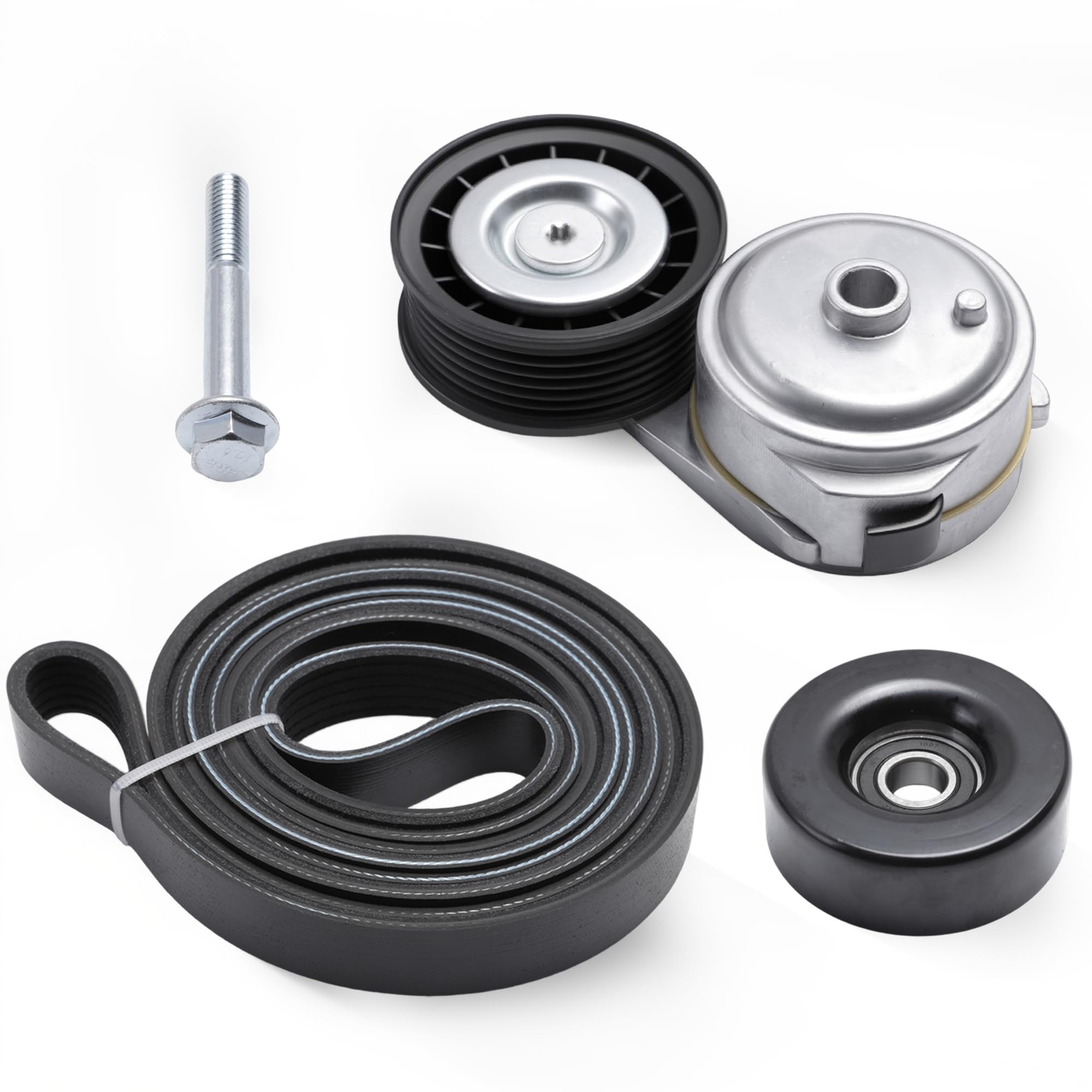 Belt Tensioner Serpentine Belt Idler Pulley Kit for Chevy C1500/C3500 96-00
